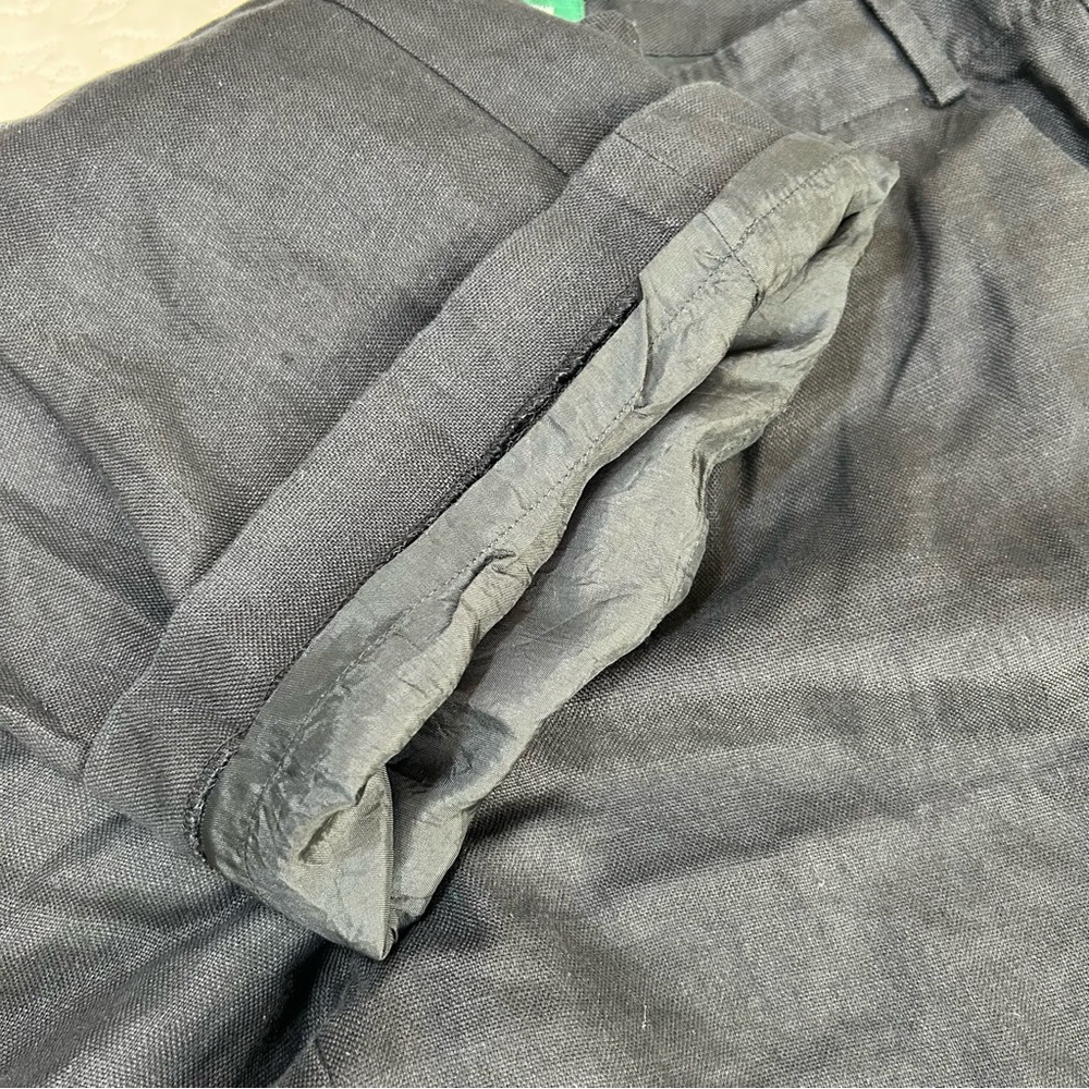 Lauren Ralph Lauren Gray 100% Linen Pants Sanderson Lined Green Label Women’s 12 - Picture 8 of 10